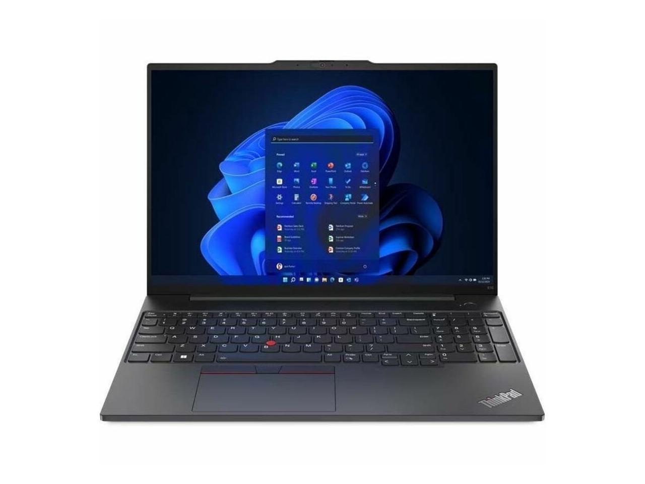 Lenovo ThinkPad E16 Gen 1 21JN0040US 16" Touchscreen Notebook - WUXGA - 1920 x 1200 - Intel Core i5 13th Gen i5-1335U Deca-core (10 Core) 1.30 GHz - 16 GB Total RAM - 512 GB SSD - Graphite Black 1