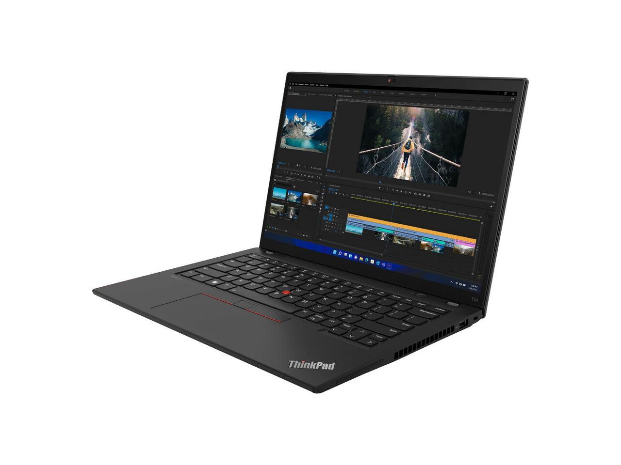 Lenovo ThinkPad T14 Gen3 14" Notebook - AMD Ryzen 5 PRO 6650U Hexa-core (6 Core) 2.90 GHz - 16 GB Total RAM - 256 GB SSD - Windows 11 Pro - AMD Radeon 660M Graphics - Thunder Black  21CF005TUS 1