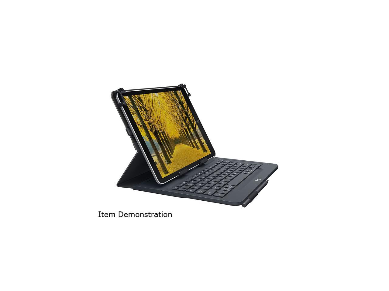 Logitech Black Universal Folio with Integrated Keyboard for 9-10 inch Tablets-BLACK-US-BT-CAN-AMR/AP Model 920-008334 1