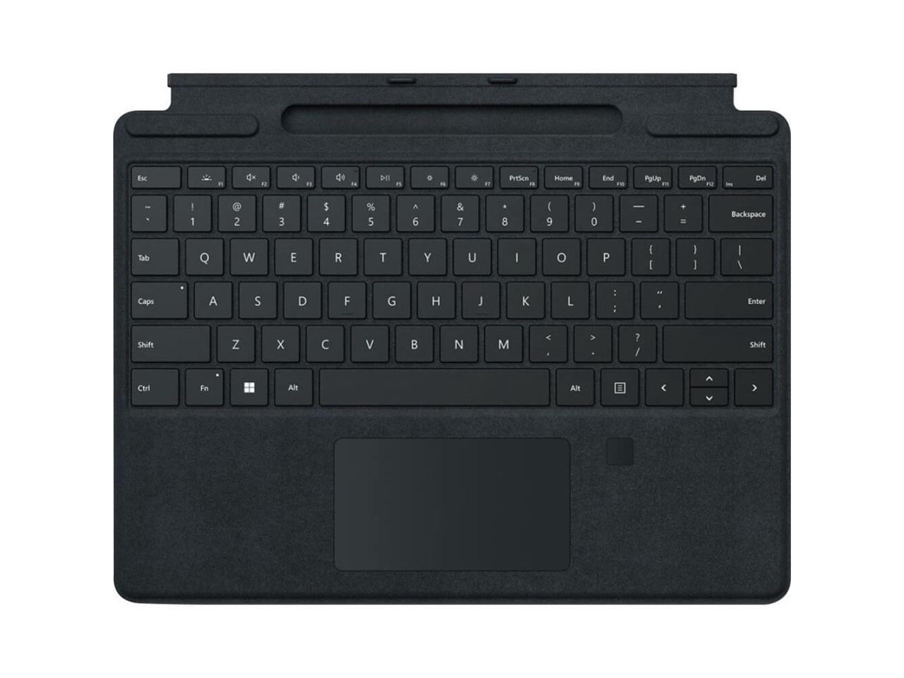 Microsoft 8XF-00001 Surface Pro Signature Keyboard with Fingerprint Reader Black 1