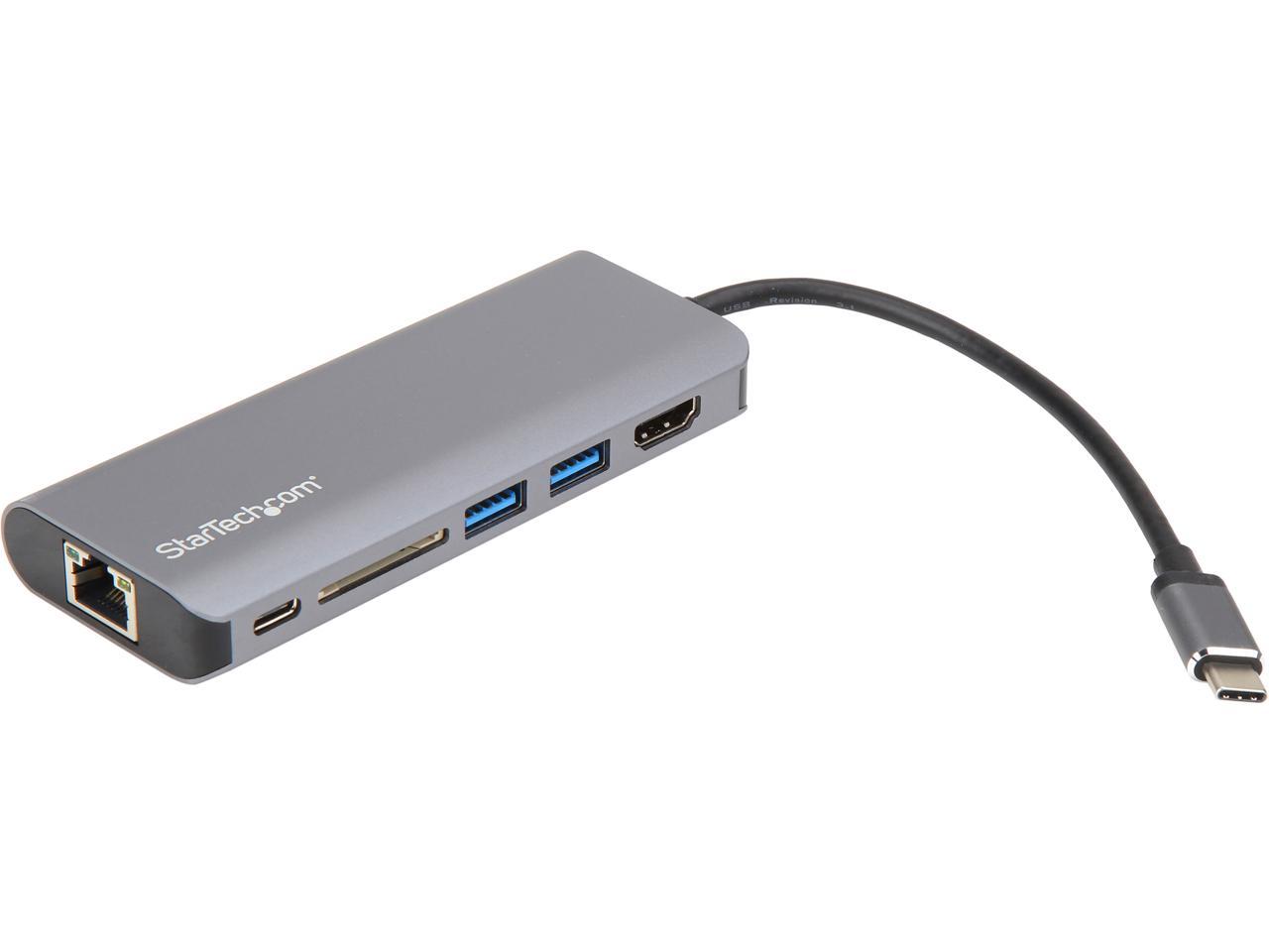 StarTech.com USB C Multiport Adapter - USB-C Travel Dock to 4K HDMI, 3 x USB 3.0 Hub, SD/SDHC, GbE, 60W PD 3.0 Pass-Through - USB Type-C/Thunderbolt 3 - Upgraded Version of DKT30CSDHPD (DKT30CSDHPD3) 1