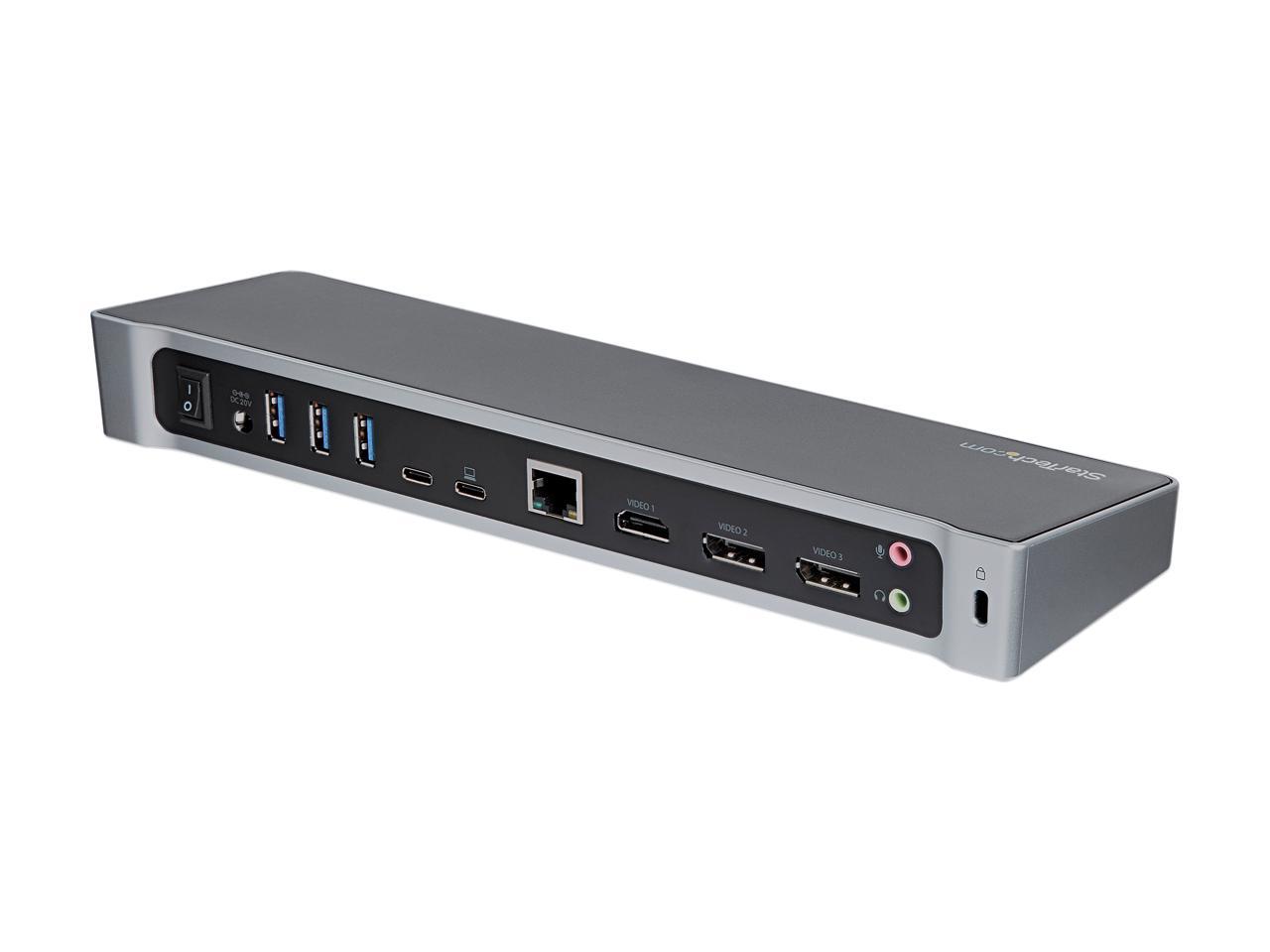 StarTech.com Black/Silver DK30CH2DEP USB C Dock - Triple 4K - 100W USB PD - Mac, Windows & Chrome OS 2