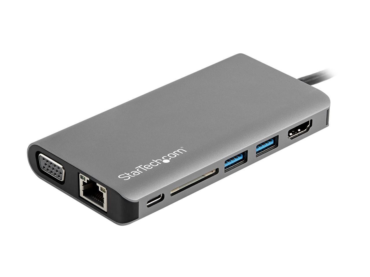 StarTech.com DKT30CHVAUSP USB-C Multiport Adapter - HDMI or VGA - 100W PD - Attached 30 cm Host Cable - SD Card Reader - USB-C Mini Dock (DKT30CHVAUSP) 2