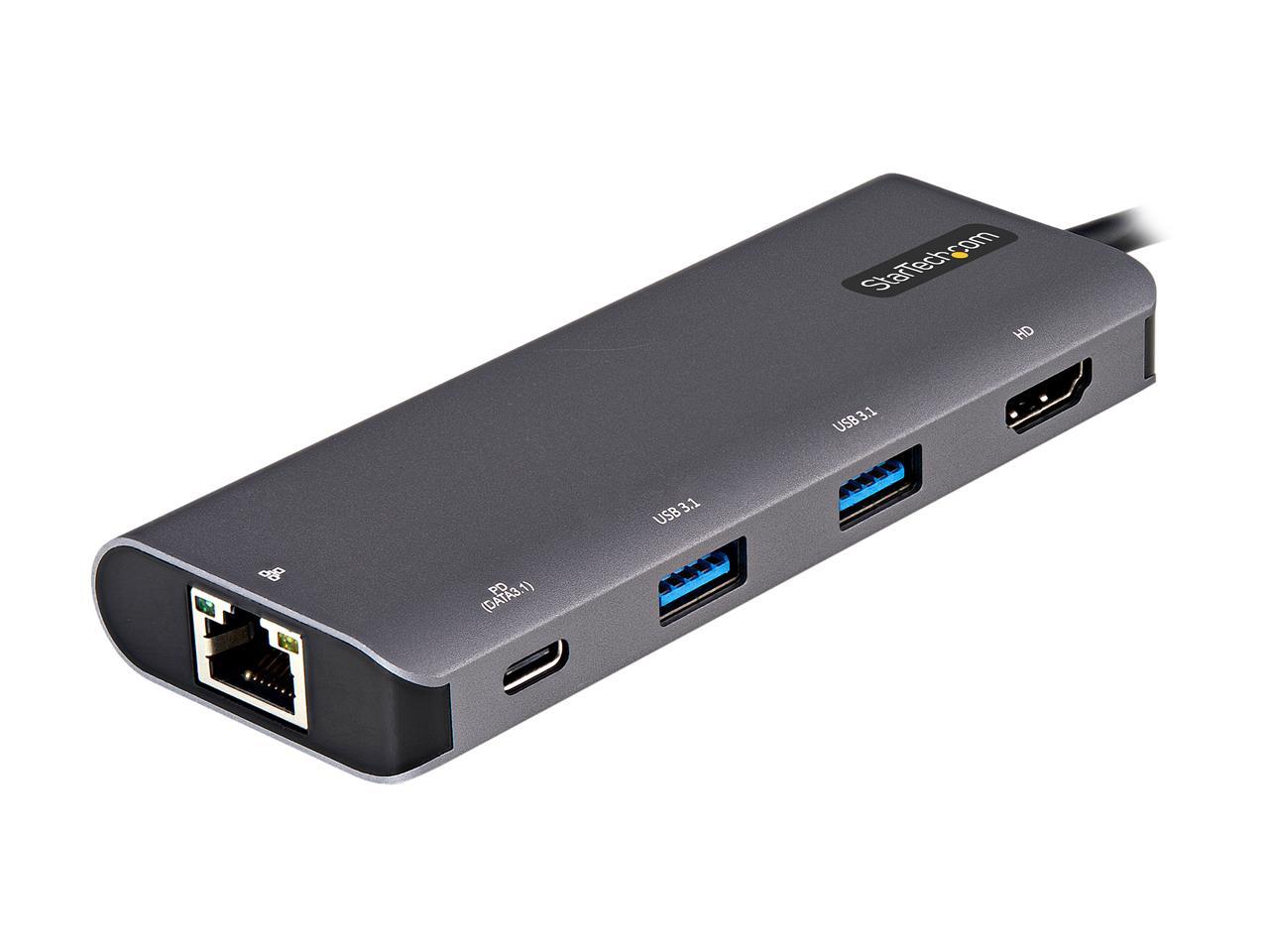 StarTech.com DKT31CHPDL USB C Multiport Adapter - 10Gbps USB Type-C Mini Dock with 4K 30Hz HDMI - 100W Power Delivery Passthrough - 3-Port USB Hub, GbE - USB 3.1/3.2 Gen 2 Laptop Dock - 10" Cable (DKT31CHPDL) 2