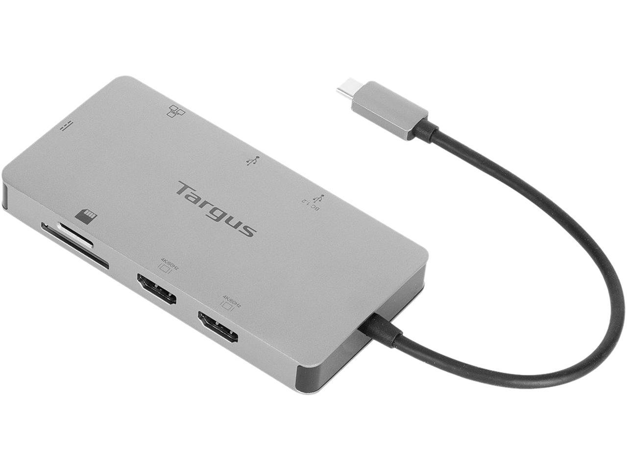 Targus USB-C Dual HDMI 4K Docking Station with 100W PD Pass-Thru - for Notebook/Monitor - Silver - DOCK423TT 1