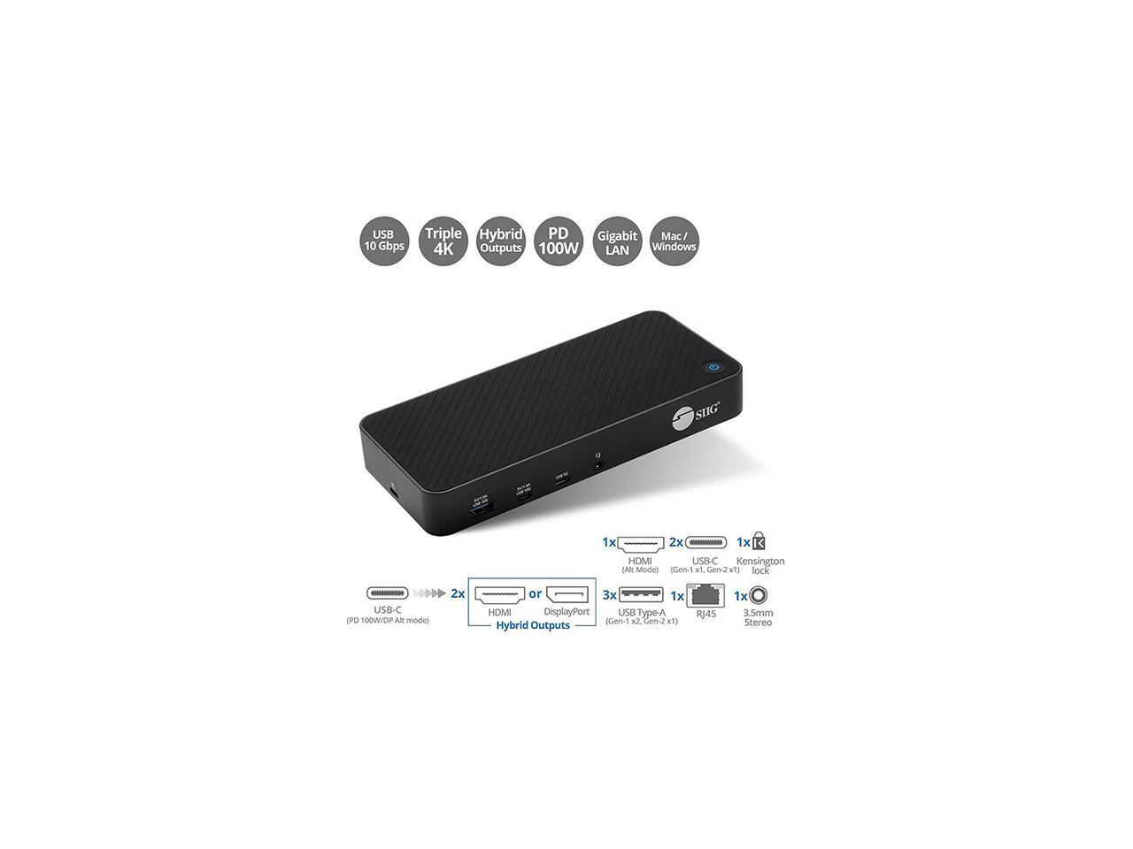 SIIG Black JU-DK0P11-S1 Notebook Docking Station 2