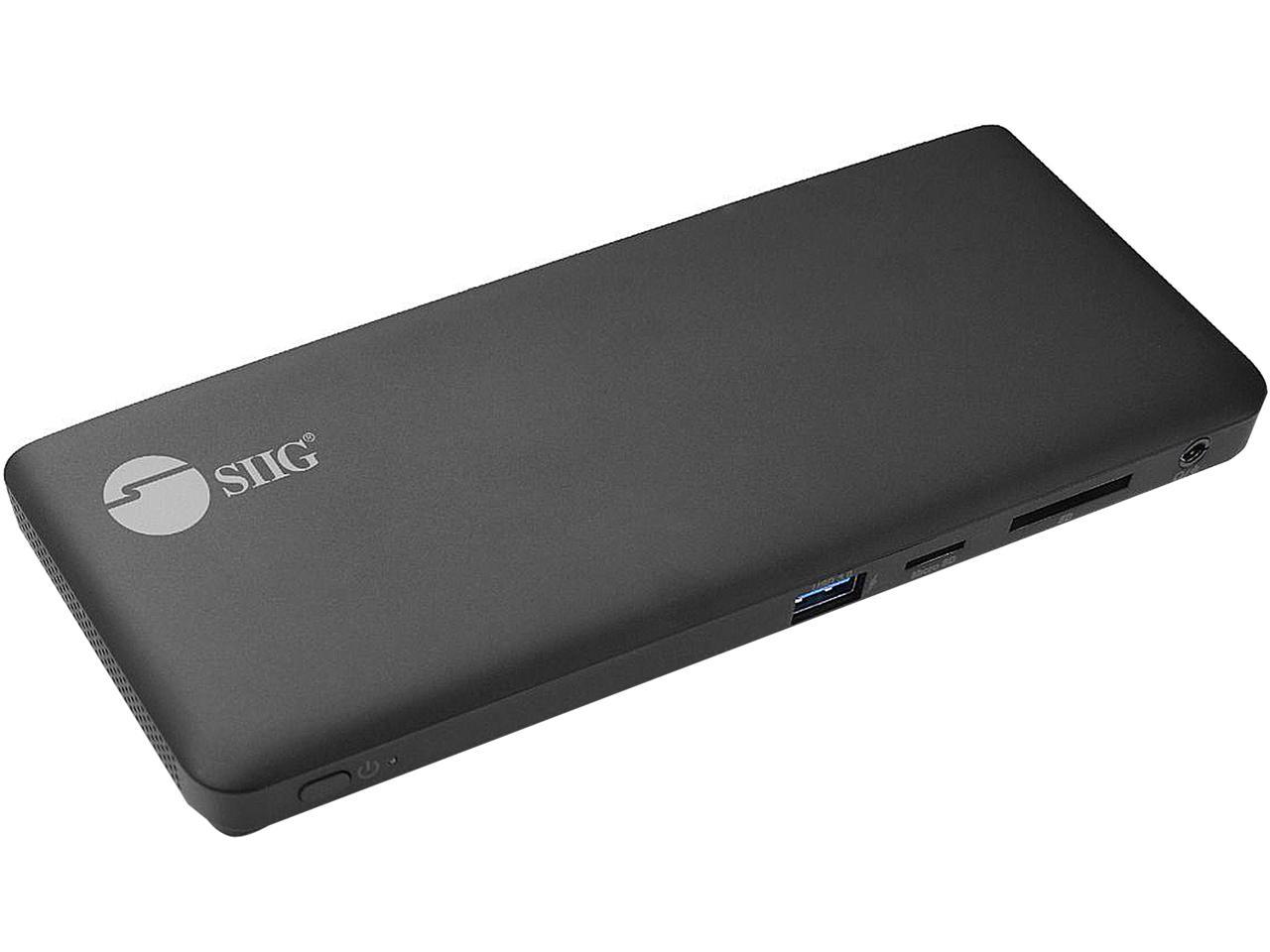 SIIG Black JU-DK0R11-S1 USB-C Triple Video MST Docking Station with PD 1