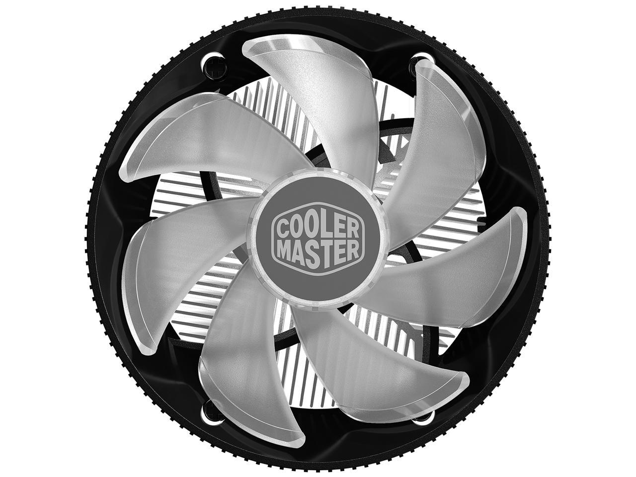 Cooler Master i70C LGA1700 ARGB Intel Low-Profile CPU Air Cooler, Anodized Black Aluminum Fins, Copper Insert Base, 95W TDP CPU Support, 120mm ARGB 3-Pin Fan for Intel LGA1700 2