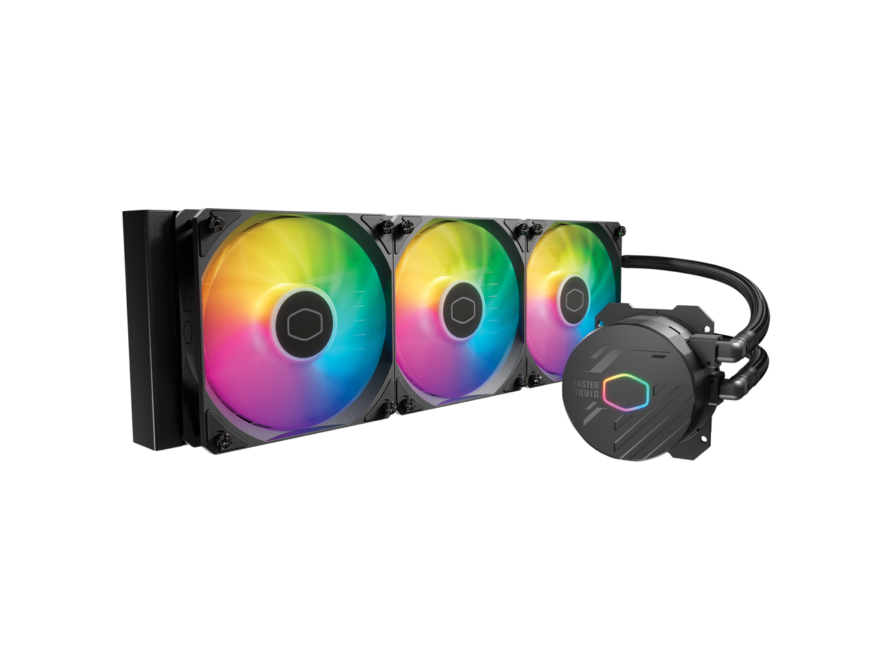 Cooler Master MasterLiquid 360L Core 360mm Close-Loop AIO Liquid Cooler, ARGB Sync, Gen S Coldplate Pump, 120mm PWM, CryoFuze 14W/mK, AMD Ryzen AM5/AM4, Intel LGA 1700/1200 (MLW-D36M-A18PZ-R1) 1