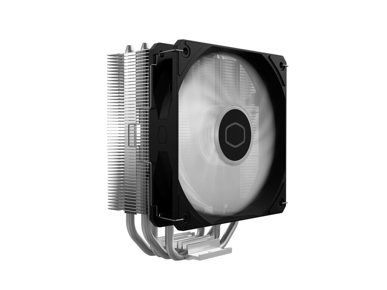 Cooler Master Hyper 212 Spectrum V3 CPU Air Cooler, ARGB Sync, 120mm PWM Fan, 4 Copper Direct Contact Heat Pipes, 152mm Tall, Brackets AMD Ryzen AM5/AM4, Intel LGA1700/1200 (RR-S4NA-17PA-R1) 2