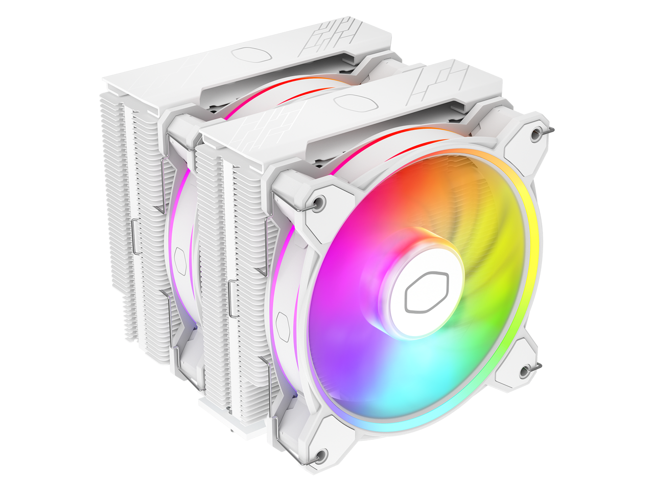 Cooler Master Hyper 622 Halo White CPU Air Cooler, MF120 Halo² Fan, Dual Loop ARGB, Aluminum Top Cover, 6 Copper Heat Pipes, 154mm (H) for AMD Ryzen AM5/AM4, Intel LGA1700/1200 (RR-D6WW-20PA-R1) 1