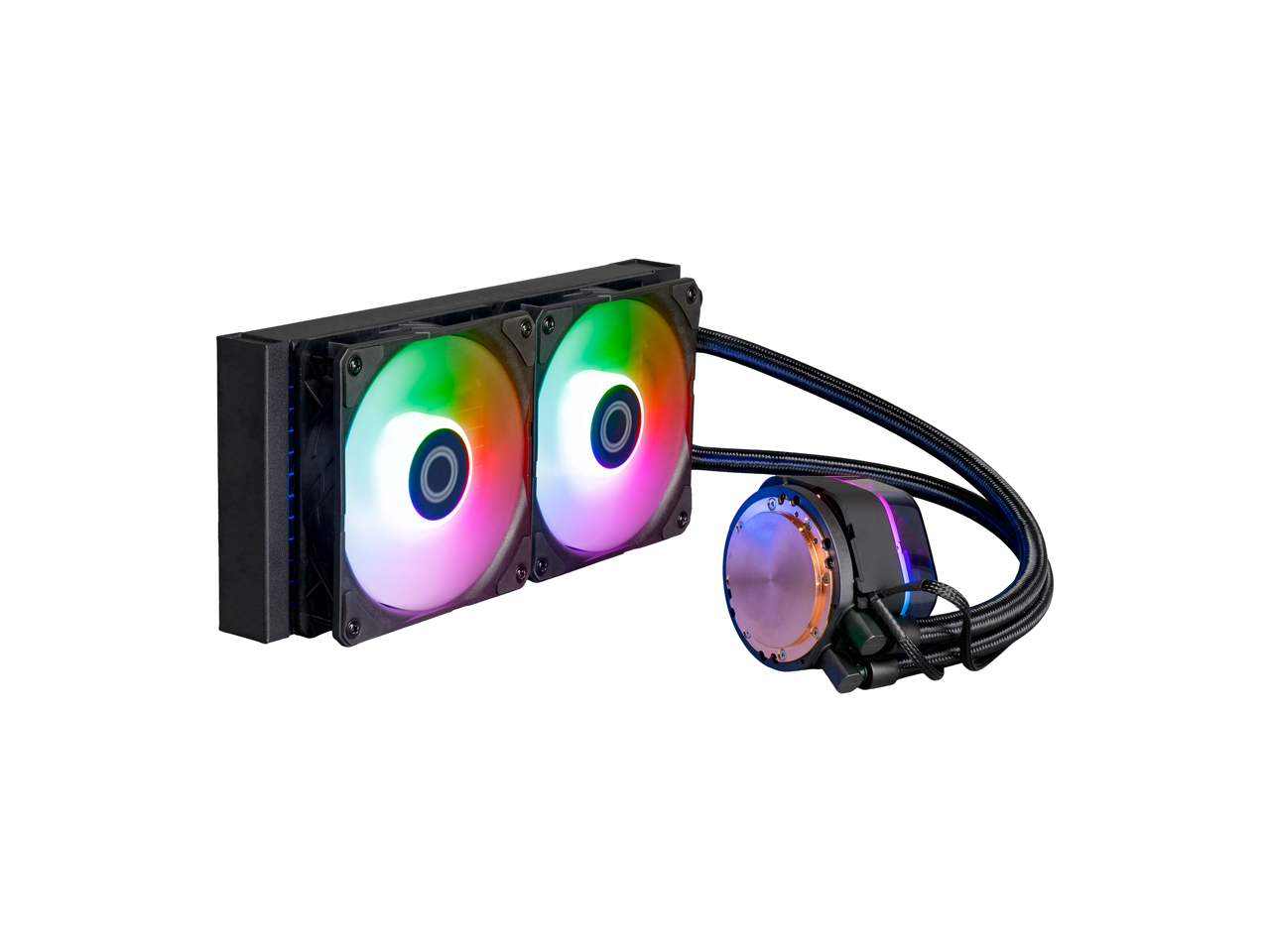 Cooler Master MasterLiquid 240 Atmos ARGB Close-Loop AIO Liquid Cooler, Customize Pump, Sickleflow Edge PWM Fans, 360mm Radiator, CryoFuze, AMD Ryzen AM5/AM4, Intel LGA1700/1200 (MLX-D24M-A25PZ-R1) 3