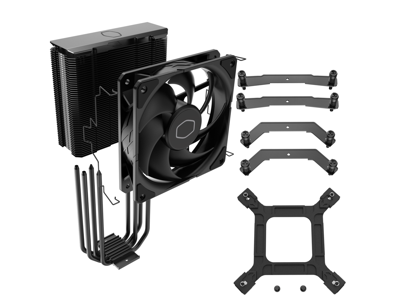 Cooler Master Hyper 212 Black CPU Air Cooler, SickleFlow 120 Edge Fan, Aluminum Top Cover, 4 Copper Heat Pipes, CryoFuze, 152mmTall, Brackets AMD Ryzen AM5|AM4, Intel LGA1700|1200 (RR-S4KK-25SN-R1) 5