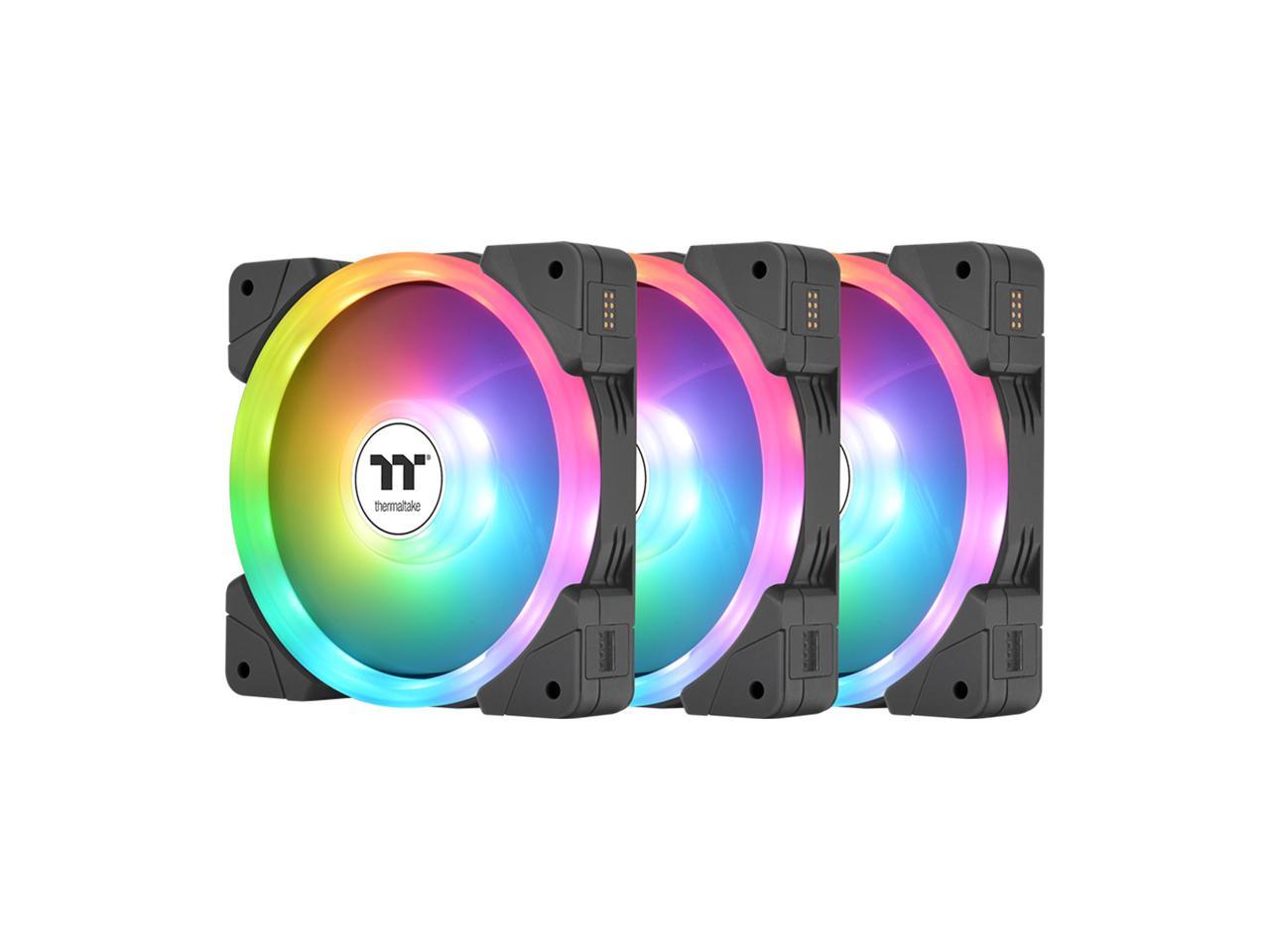 Thermaltake SWAFAN EX 12 ARGB PC Cooling Fan, 3-Fan pcak, 500 ~ 2000 RPM, Magnetic Connection, Reversable Blades, sync with MB RGB software, CL-F167-PL12SW-A 1