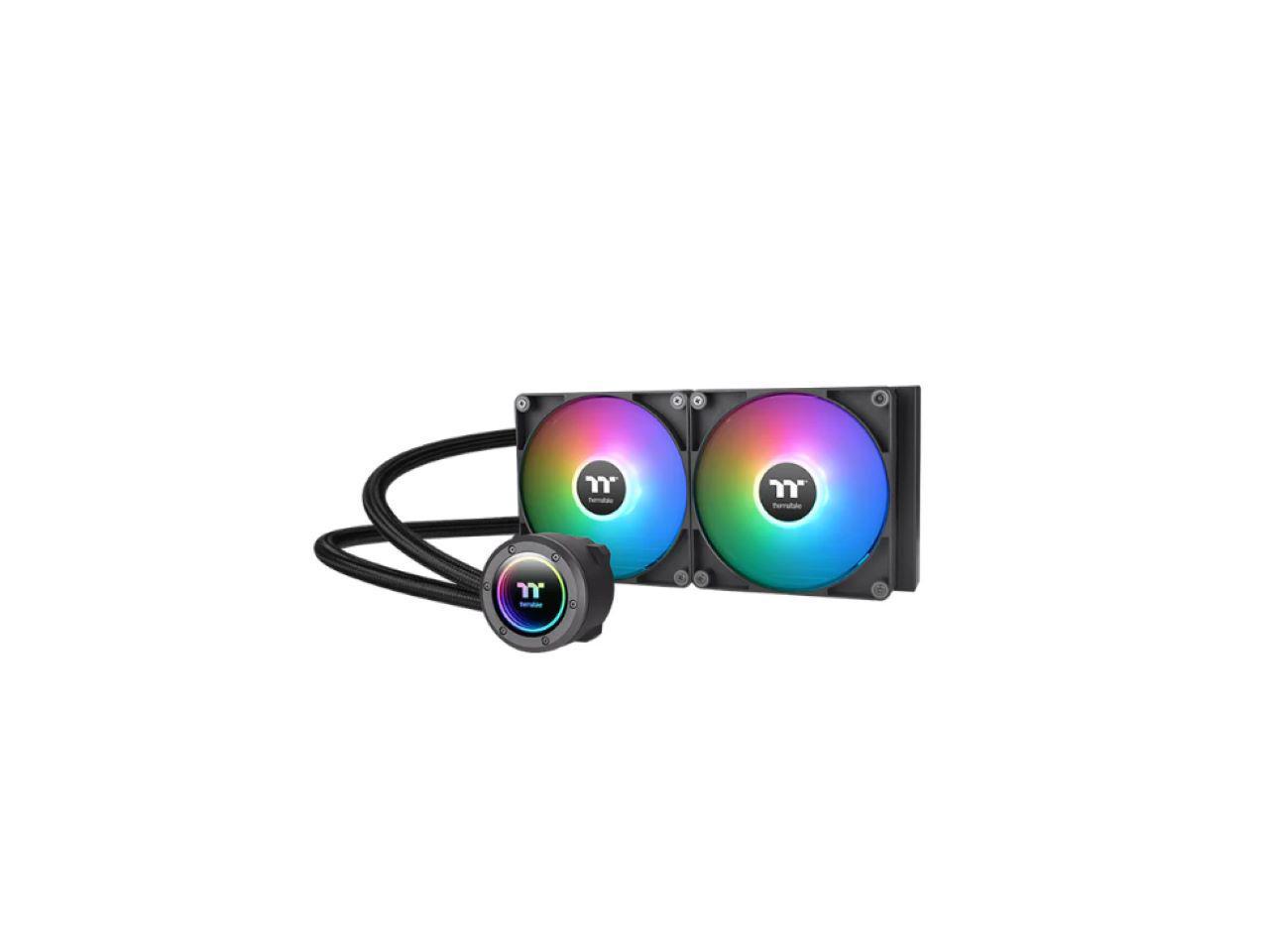 Thermaltake TH280 ARGB Sync V2 CPU Liquid Cooler/AlO Liquid Cooling /Fan 140mm*2/PWM 500~2000 RPM/Mirror Waterblock/MB ARGB Sync Control, CL-W375-PL14SW-A 1