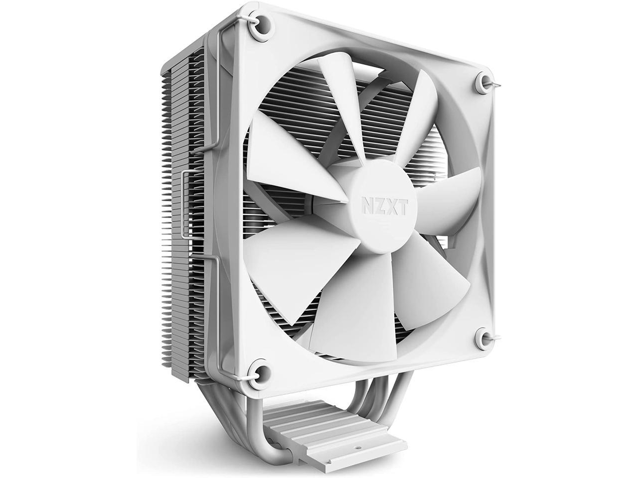 NZXT T120 CPU Air Cooler - RC-TN120-W1 - CPU Liquid Cooler - Conductive Copper Pipes - Fluid Dynamic Bearings - AMD and Intel Compatibility - White 1