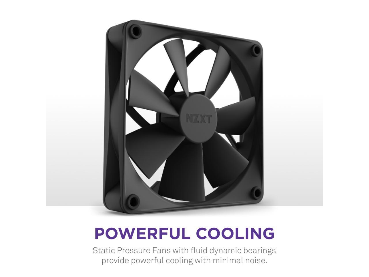 NZXT Kraken 360mm - RL-KN360-B1 – AIO CPU Liquid Cooler - LCD Display - 3 x F120P Static Pressure Fan Radiator Fans LGA 1700 / AM5 Compatible 5