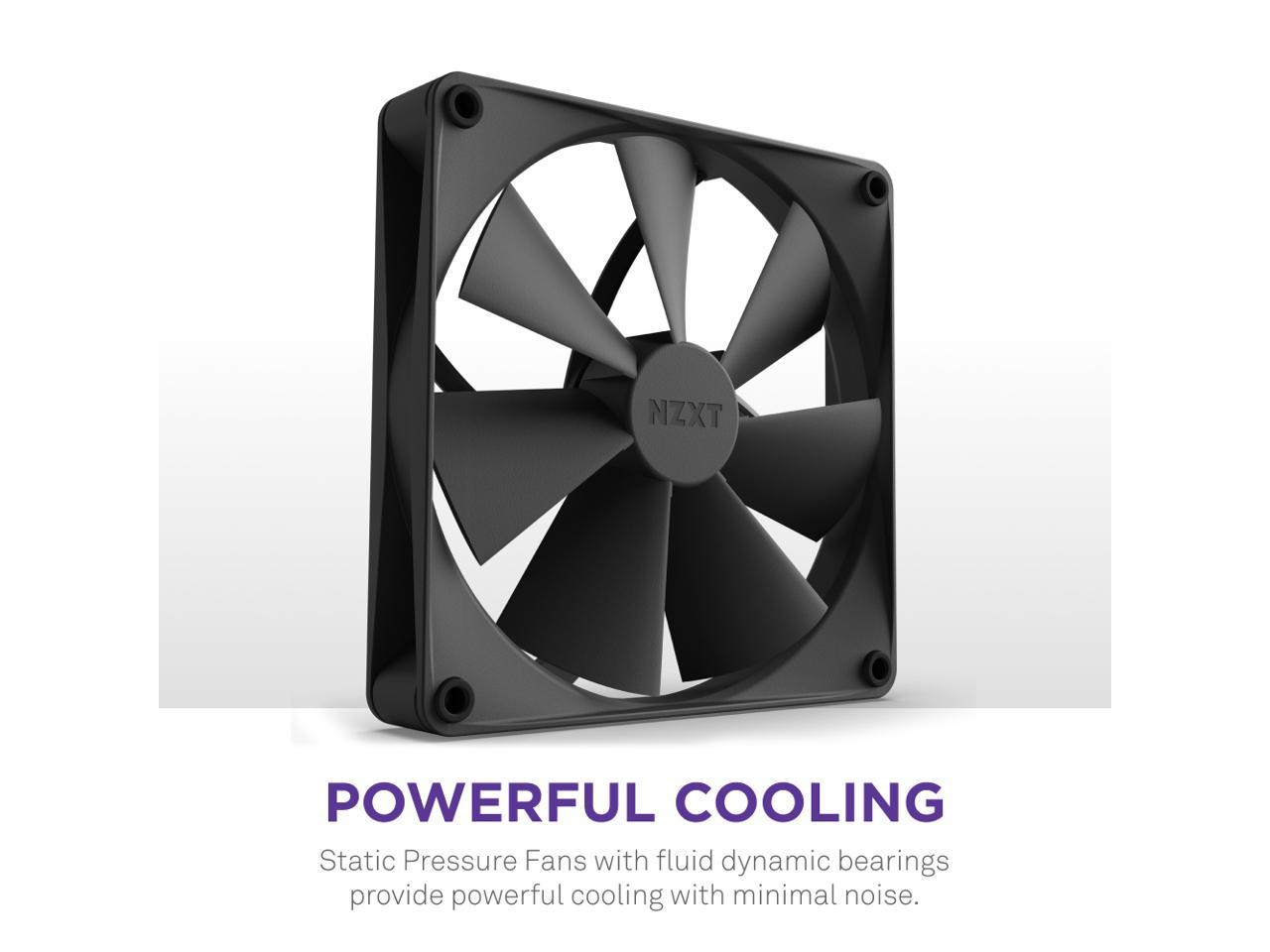 NZXT Kraken Elite 280mm - RL-KN28E-B1 – AIO CPU Liquid Cooler - Customizable LCD Display - 2 x F140P Static Pressure Fan Radiator Fans LGA 1700 / AM5 Compatible 5