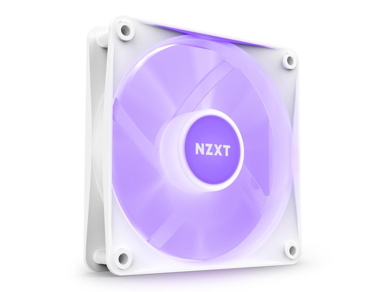 NZXT F120 RGB Core Fan - RF-C12TF-W1 - 120mm Hub-Mounted RGB Fan - Sublime RGB Lighting - PWM Control - Triple, 120mm Case Fan - White 2