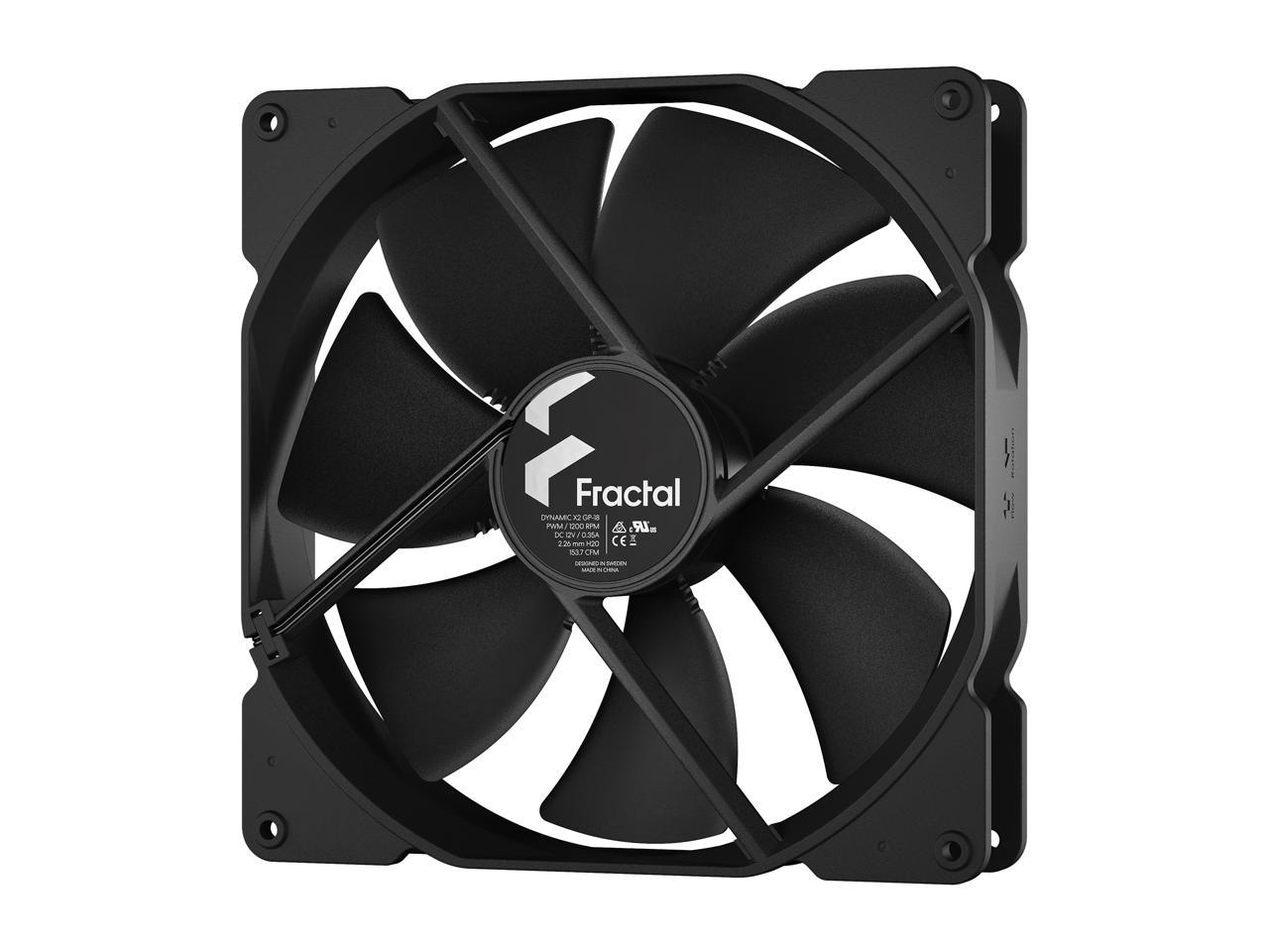 Fractal Design Dynamic X2 DYN-X2-GP18-PWM-BK 180 mm Non-LED LED Case Fan 2