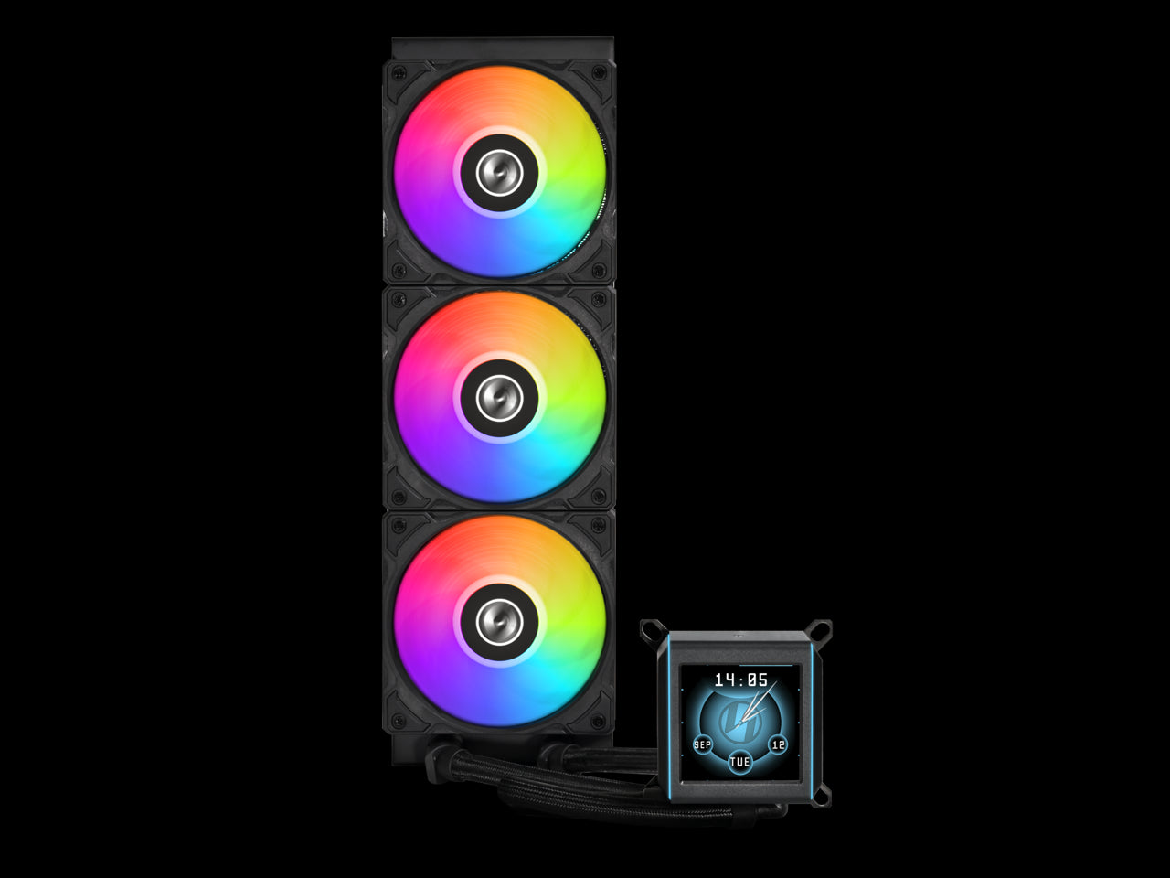 LIAN LI Galahad II LCD 360 Black Liquid Cooler - GA2ALCD36B 5