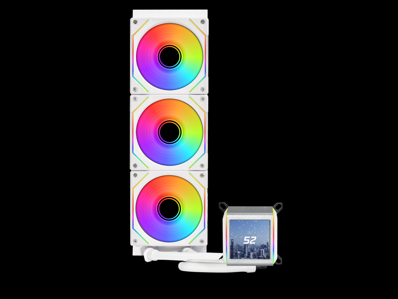 LIAN LI Galahad II LCD SL-INF 360 White Liquid Cooler - GA2ALCD36INW 4