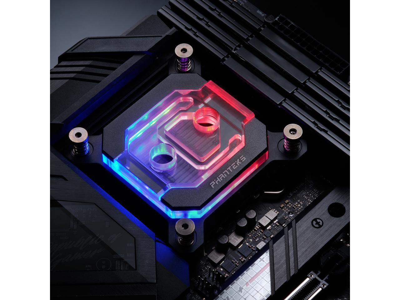 Phanteks Glacier C370I CPU Water Block for Intel Sockets 1700/1200/115x, Pure Copper Base, Digital-RGB Lighting, Black 5