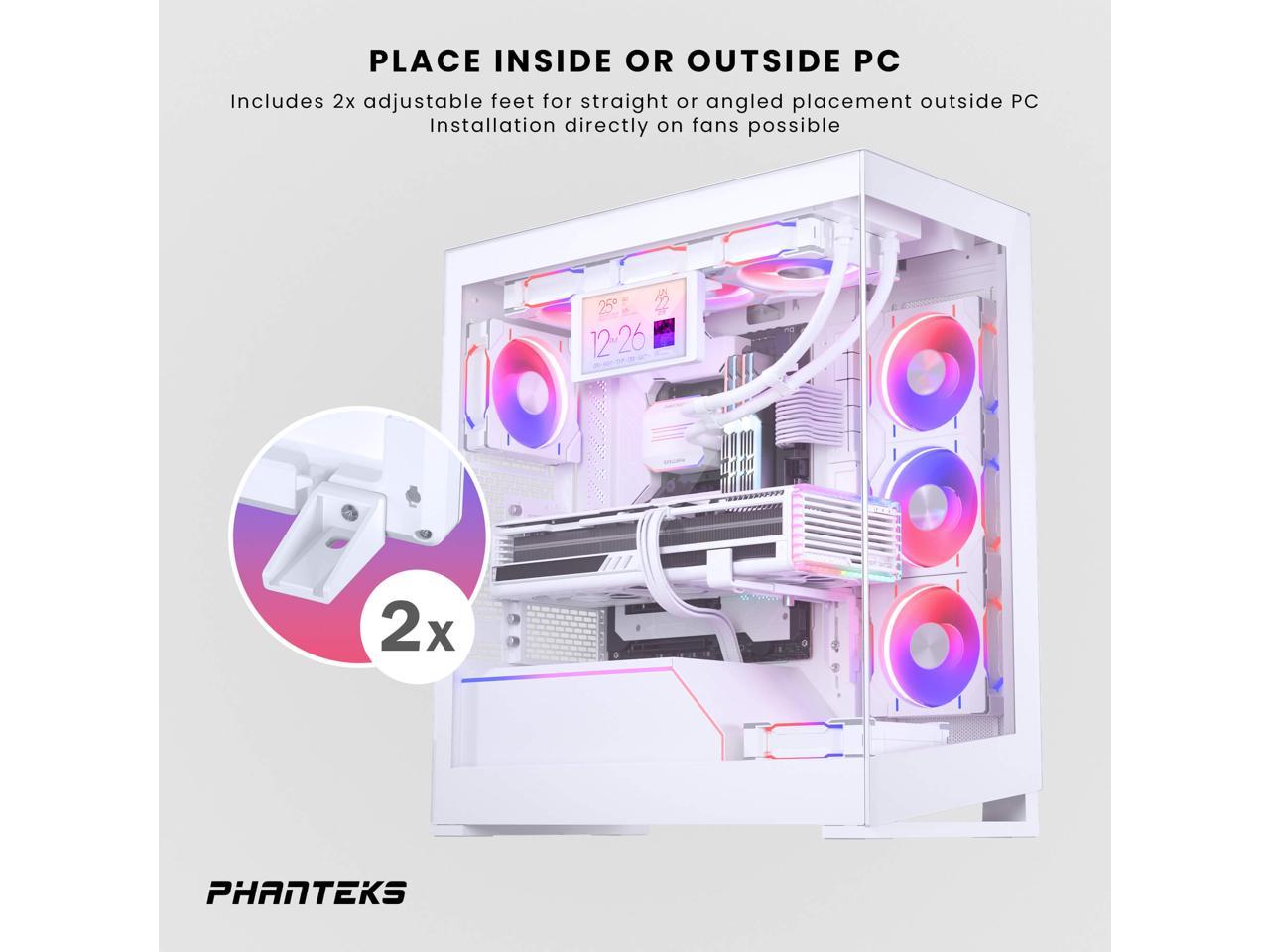 Phanteks 5.5" Hi-Res Universal LCD Display, Magnetic Mounting, 60hz refresh rate, 2160x1440 IPS Panel with LED backlighting, 99% sRGB support, Plug and Play, HDMI, White 2