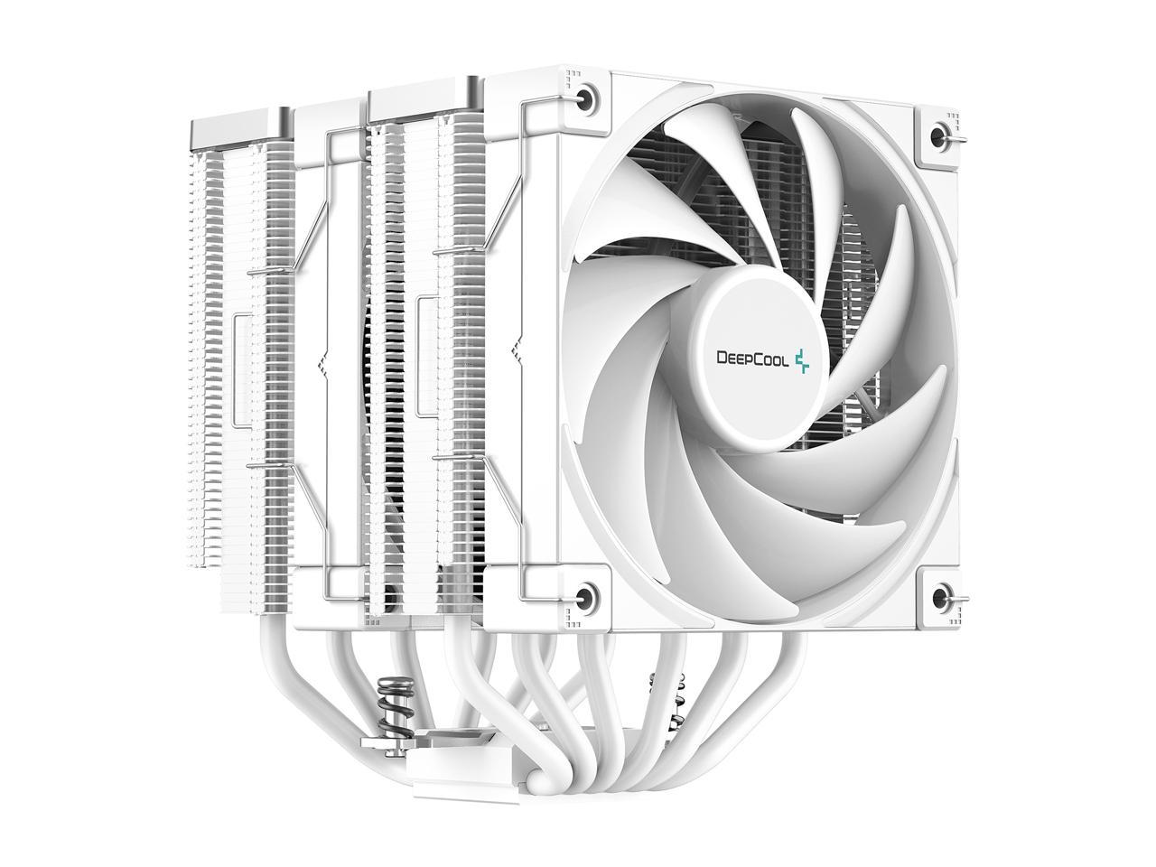 DeepCool AK620 WH High-Performance CPU Cooler, Dual-Tower Design, 2x 120mm Fluid Dynamic Bearing Fans, 6 Copper Heat Pipes, 260W Heat Dissipation, White. 2