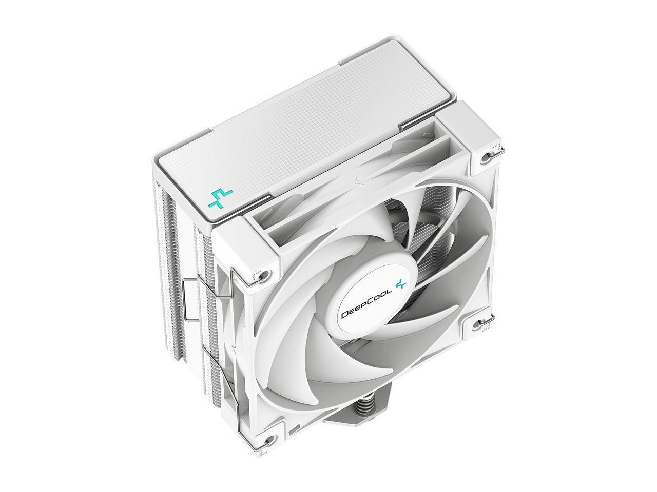 DeepCool AK400 WH Performance CPU Cooler, 4 Direct Touch Copper Heat Pipes, 120mm Fluid Dynamic Bearing PWM Fans, 220W TDP, White 2