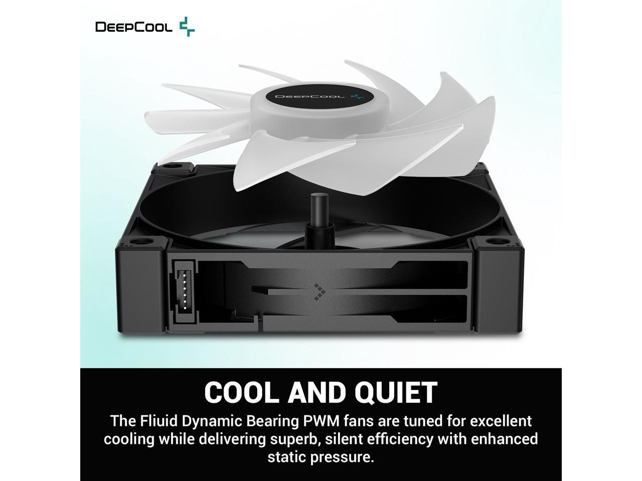 DeepCool LS520 High-Performance Liquid CPU Cooler, 240mm Radiator, 120mm A-RGB PWM Fan with Auto-RGB Function, Infinity Mirror Cap Design, Customizable Logo Plate, 5V A-RGB Software Control 4