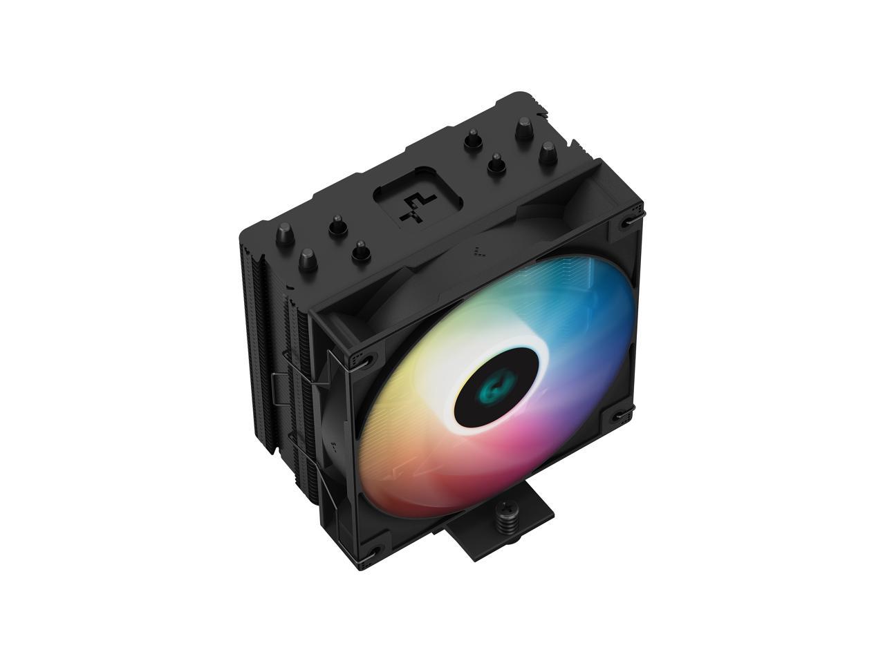 DeepCool AG400 BK ARGB Single-Tower CPU Cooler, 120mm Static ARGB Fan, Direct-Touch Copper Heat Pipes, Intel/AMD Support 3