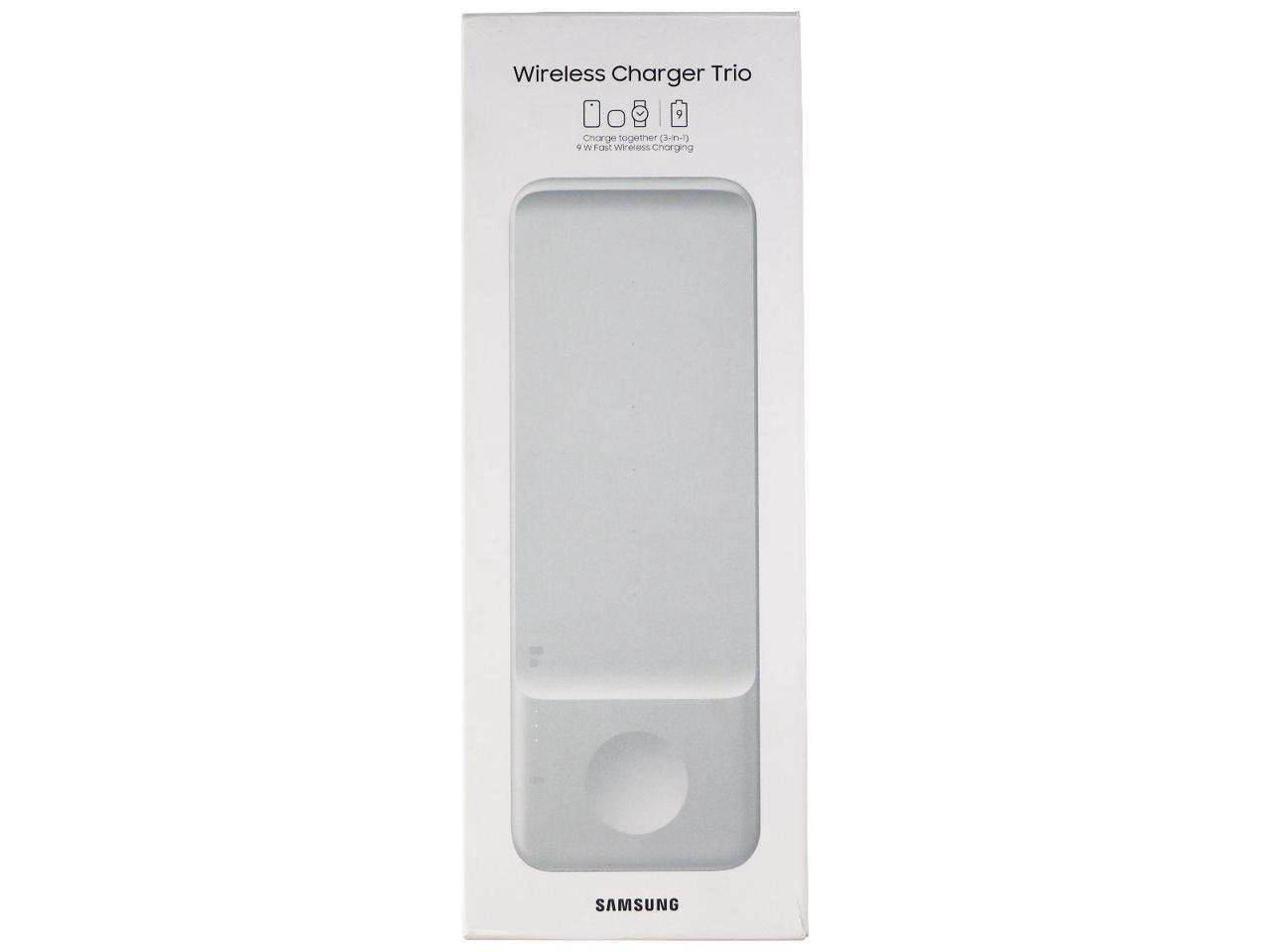 Samsung Electronics Wireless Charger Trio, Qi Compatible - Charge up to 3 Devices at Once - for Galaxy Phones, Buds, Watches, and Apple iPhone Devices, White (US Version) EP-P6300TWEGUS 5