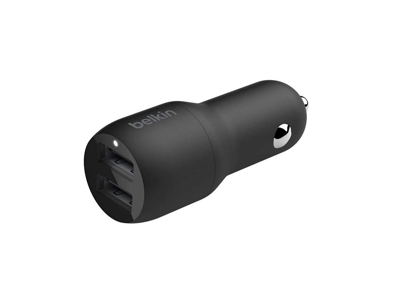 DUAL USB-A CAR CHARGER 12W X2 BLK 2