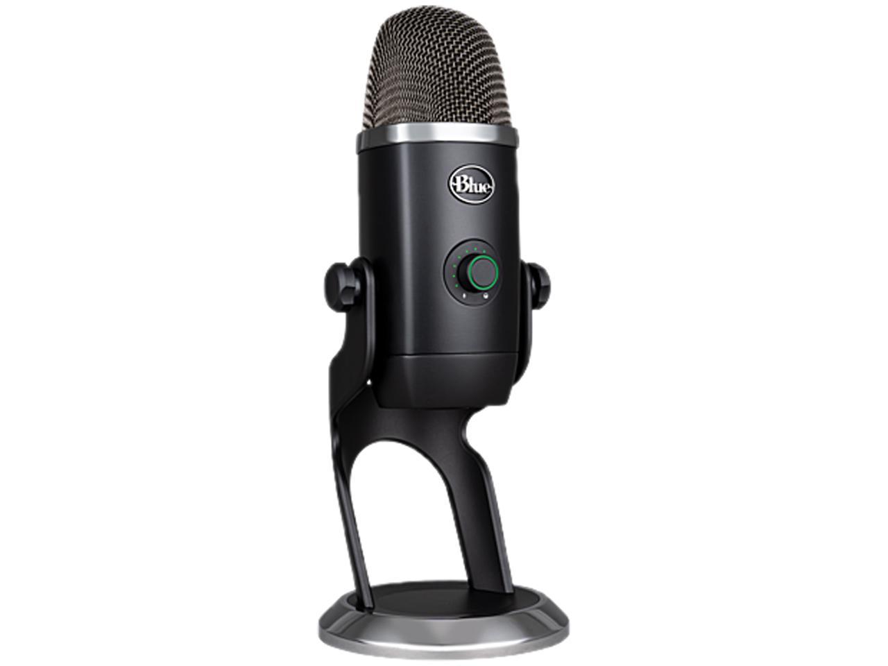 Blue Yeti X Professional USB Condenser Microphone for PC, Mac, Gaming, Recording, Streaming, Podcasting on PC, Desktop Mic with High-Res Metering, LED Lighting, Blue VO!CE Effects - Black 1