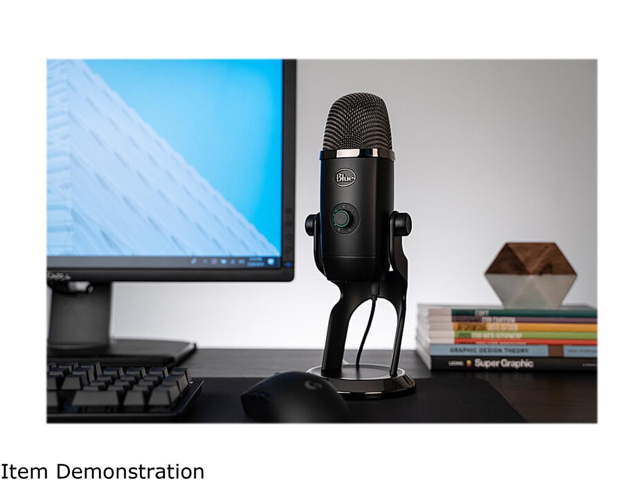 Blue Yeti X Professional USB Condenser Microphone for PC, Mac, Gaming, Recording, Streaming, Podcasting on PC, Desktop Mic with High-Res Metering, LED Lighting, Blue VO!CE Effects - Black 4