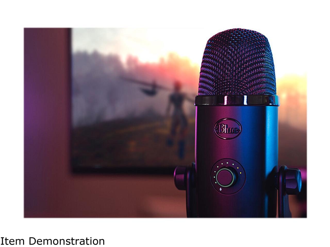 Blue Yeti X Professional USB Condenser Microphone for PC, Mac, Gaming, Recording, Streaming, Podcasting on PC, Desktop Mic with High-Res Metering, LED Lighting, Blue VO!CE Effects - Black 5