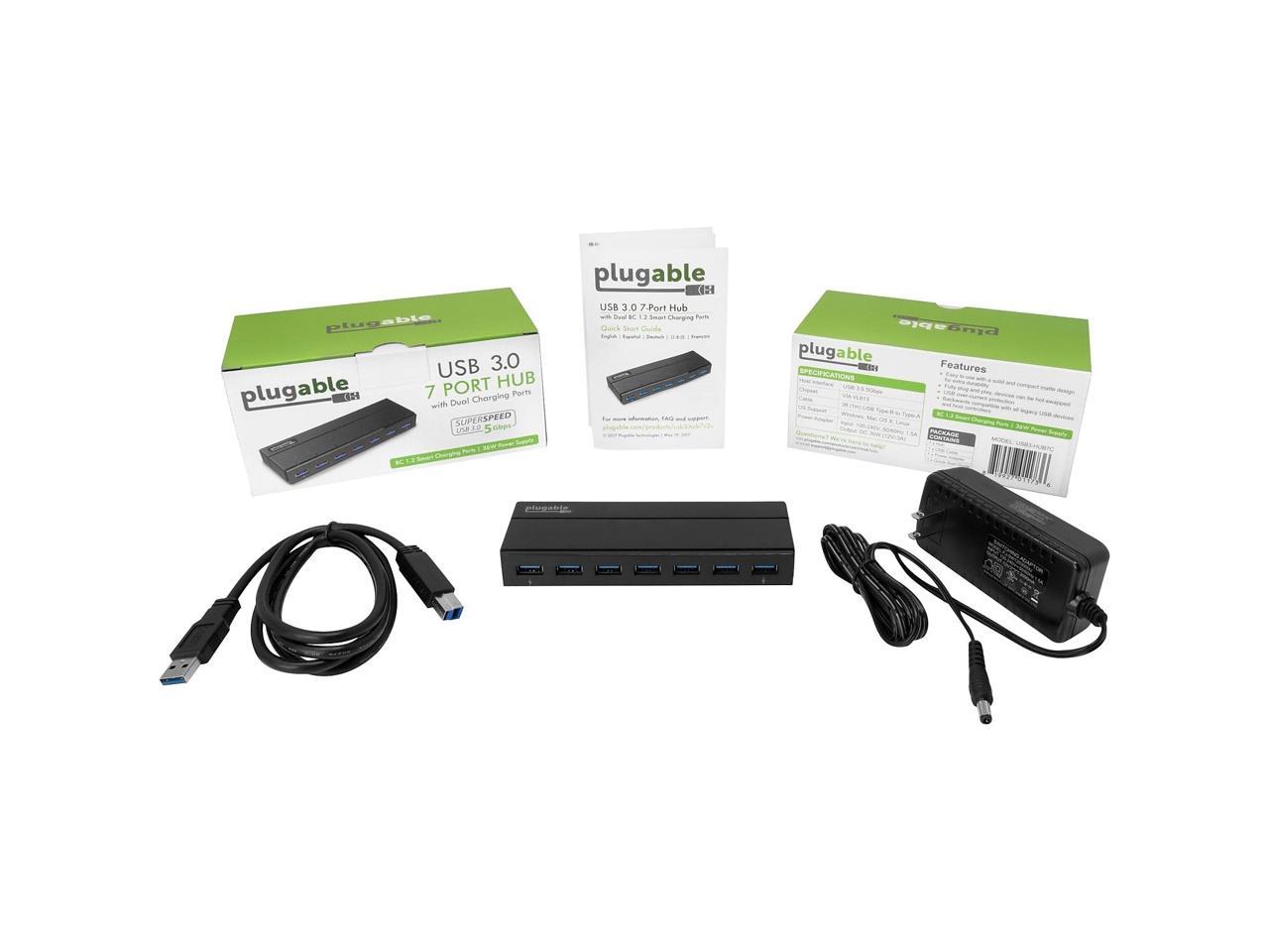 Plugable 7-Port USB 3.0 Hub with 36W Power Adapter 5