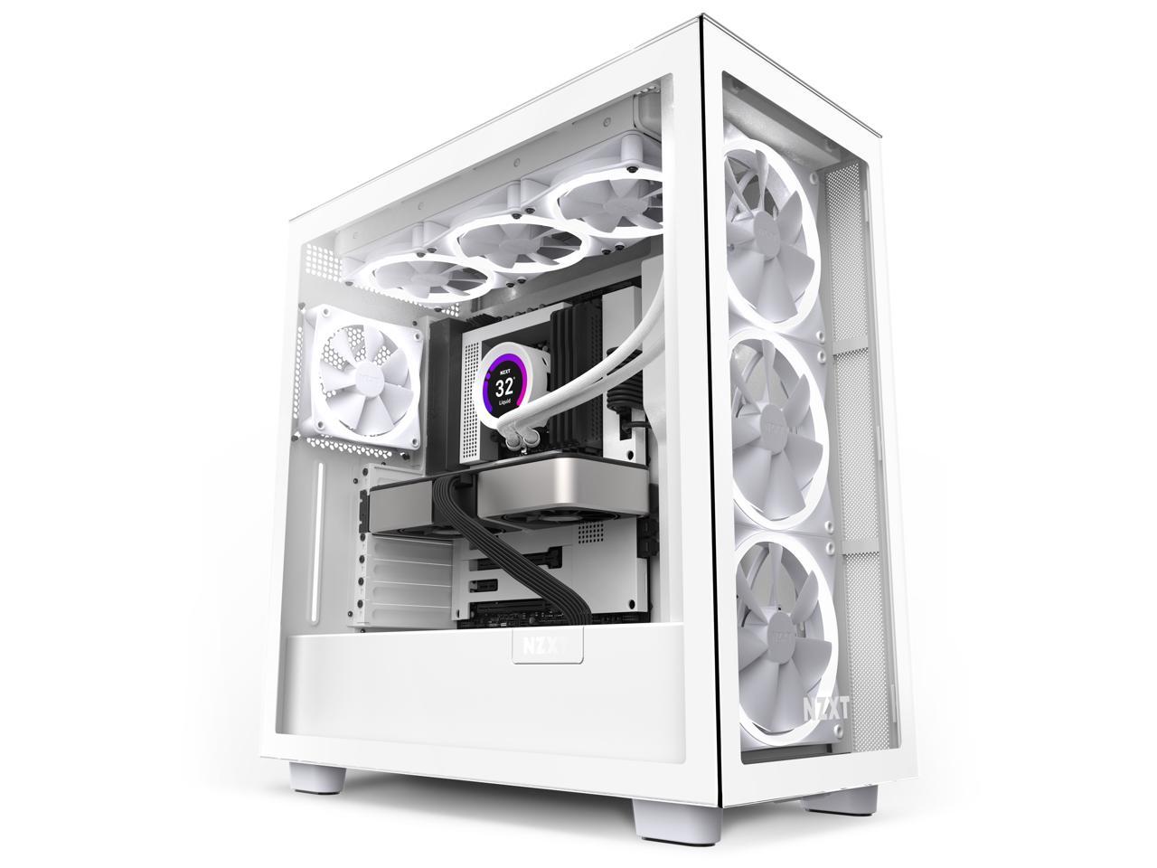 NZXT F120 RGB Fans - RF-R12TF-B1 - Advanced RGB Lighting Customization - Whisper Quiet Cooling - Triple (RGB Fan & Controller Included) - 120mm Fan - White 5