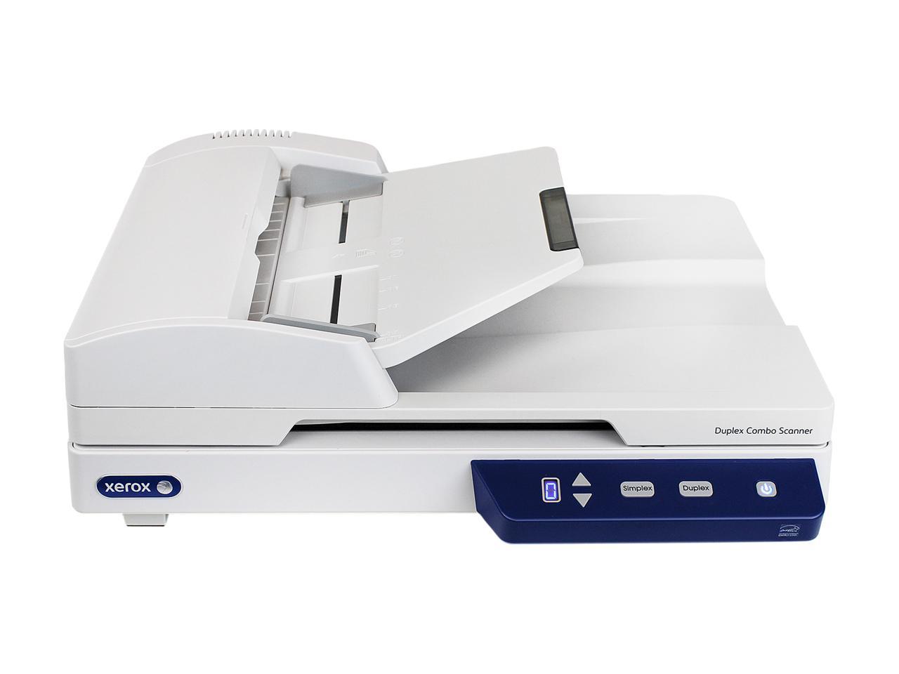 XEROX XD-Combo 600 dpi 24-bit color, 8-bit grayscale, 1-bit black & white Hi-speed USB 2.0 (3.0 compatible) Interface Flatbed or Automatic Document Feeder (Duplex) Duplex Combo Scanner 2