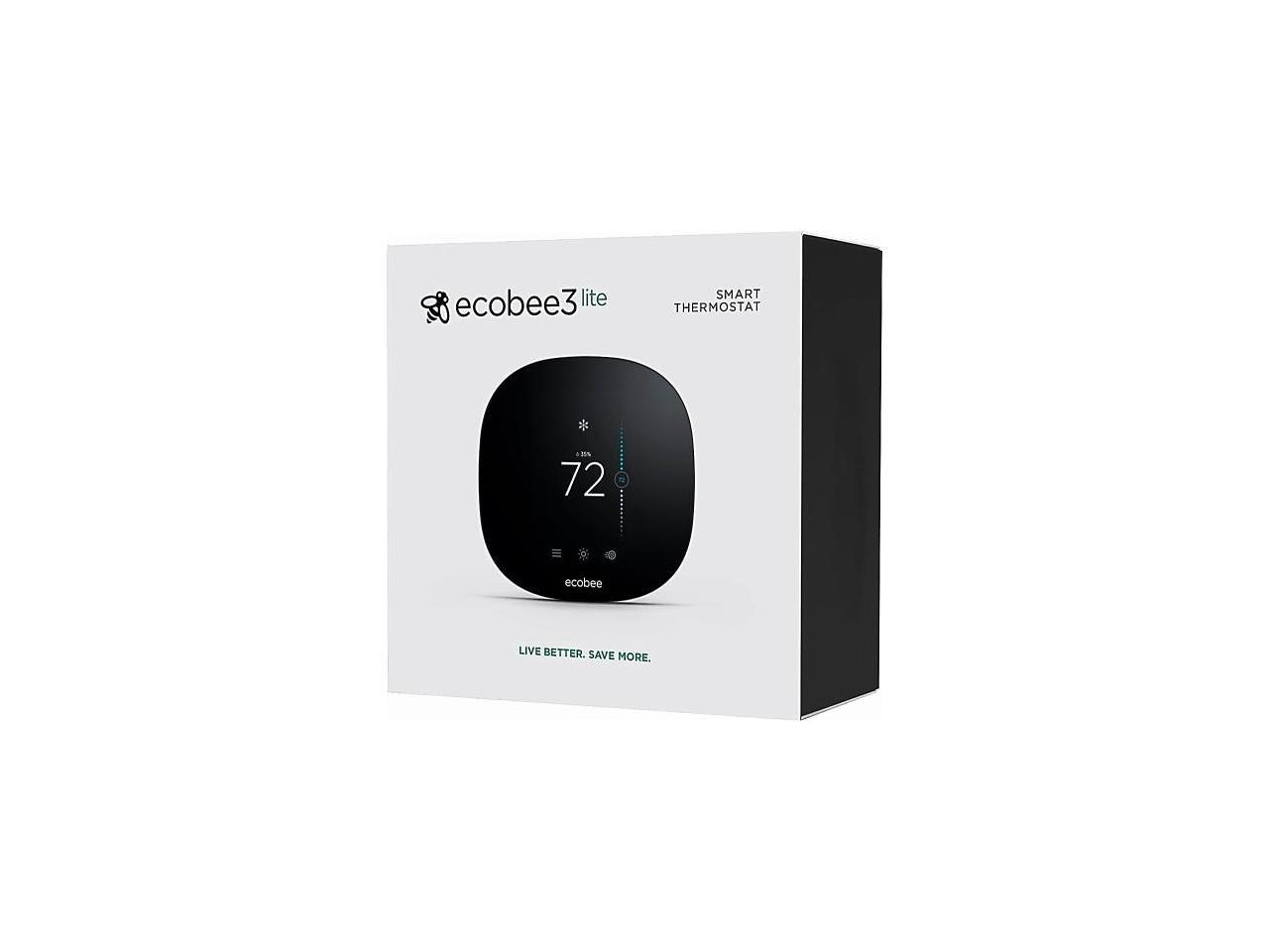 ecobee Lite SmartThermostat, Black, EB-STATE3LT-02 3 lite - 7 Day Programmable Smart Thermostat W/Touchscreen 3