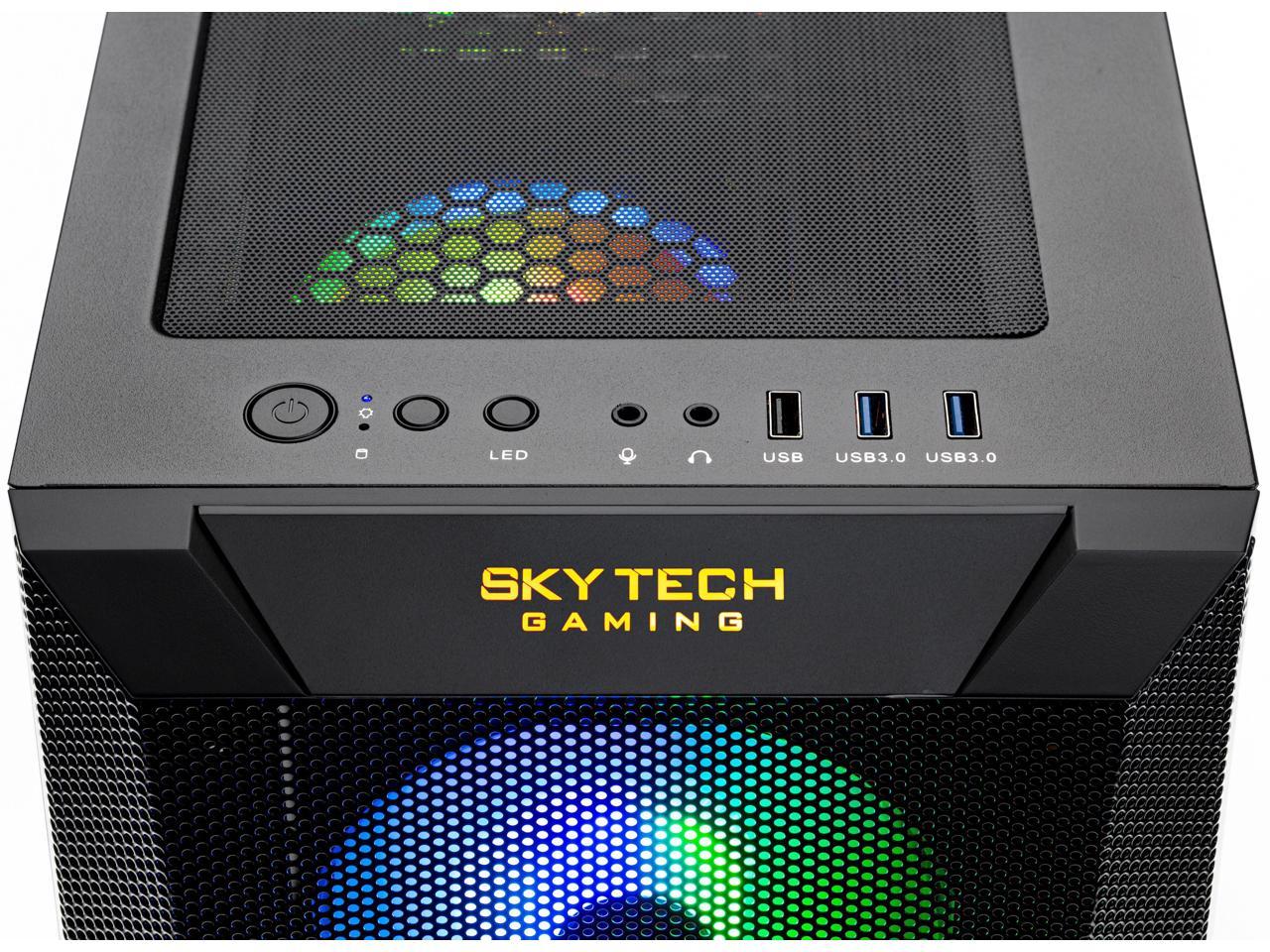 Skytech Chronos Gaming PC Desktop  INTEL Core i7 13700F 2.1 GHz, NVIDIA RTX 4060 Ti, 1TB NVME SSD, 32GB DDR5 RAM RGB, 650W GOLD PSU, 360mm AIO, 11AC Wi-Fi, Windows 11 Home 64-bit 4