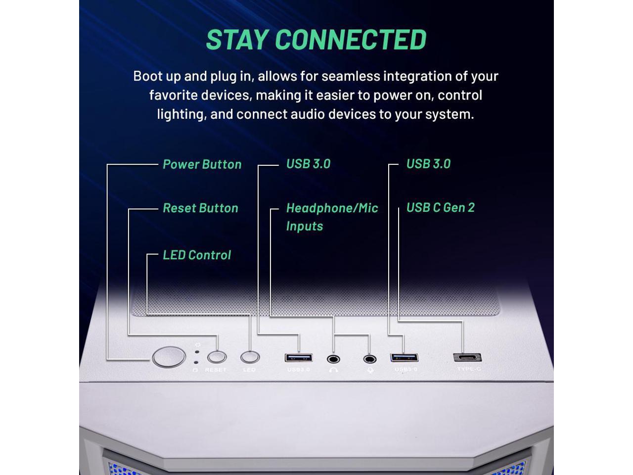 Skytech Archangel Gaming PC Desktop  INTEL Core i5 12400F 2.5 GHz, NVIDIA RTX 4060, 1TB NVME SSD, 16GB DDR4 RAM 3200, 600W GOLD PSU, 11AC Wi-Fi, Windows 11 Home 64-bit 4