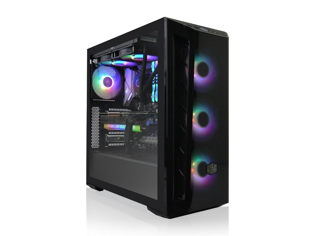 AVGPC Hellfire Series Gaming PC - AMD Ryzen 7 7800X3D 8-Core, RTX 4070 12GB, 32GB 5600MHz DDR5, 1TB NVME M.2 SSD, 240mm AIO Liquid Cooler, ARGB Fans, Wifi/AC, Cooler Master 520 style Case, Windows 11 1