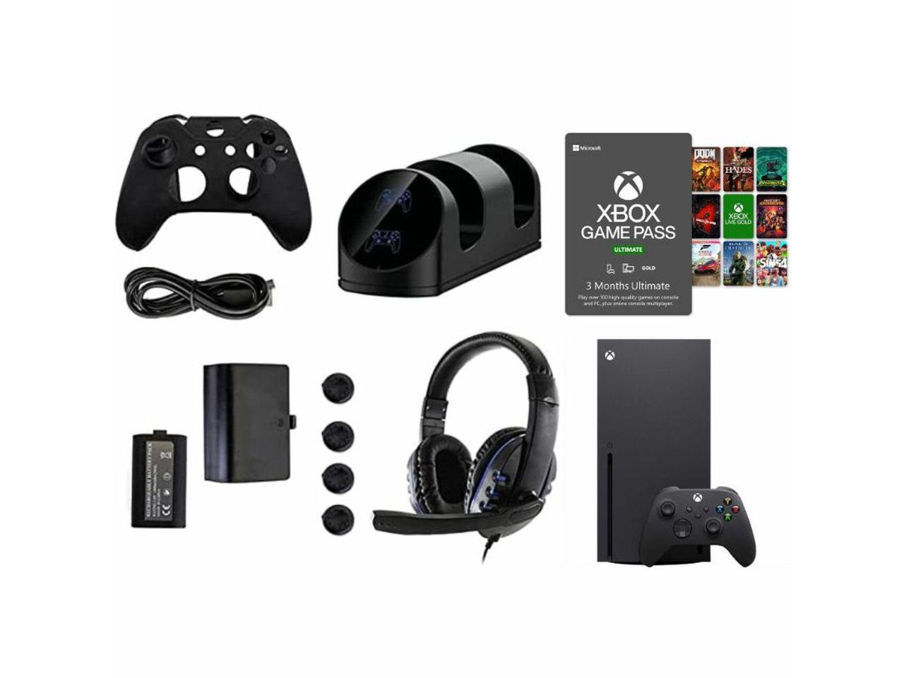 Microsoft Xbox Series S All-Digital 512 GB Console White (Disc-Free Gaming), One Xbox Wireless Controller, 1440p Resolution, Up to 120FPS. Bundle with GameFitz 10 in 1 Accessories Kit,and Game Pass. 3