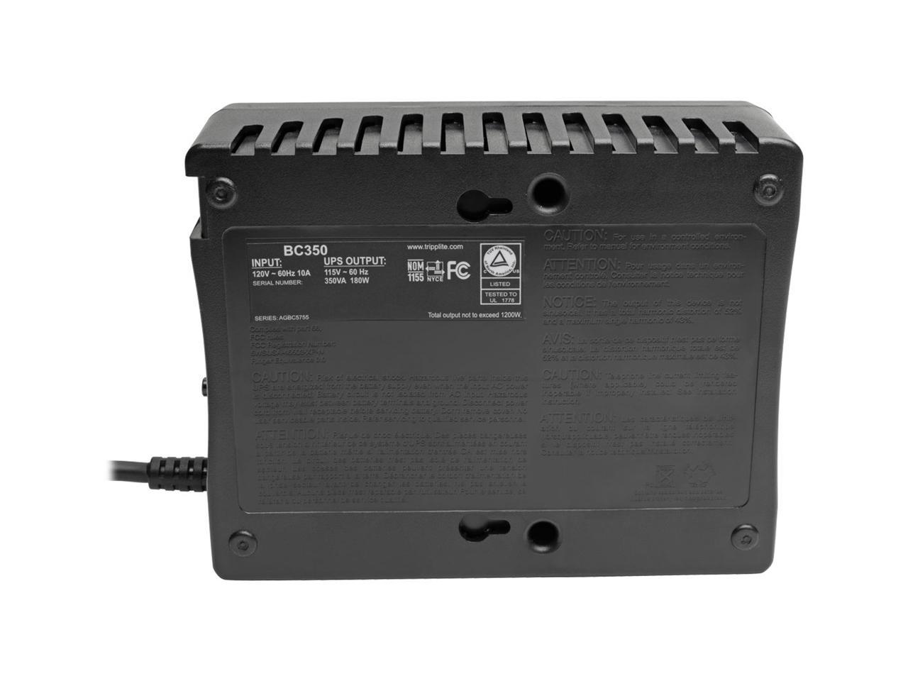 Tripp Lite BC350 BC Personal 350 VA 180 Watts 6 Outlets Standby UPS for PCs 2