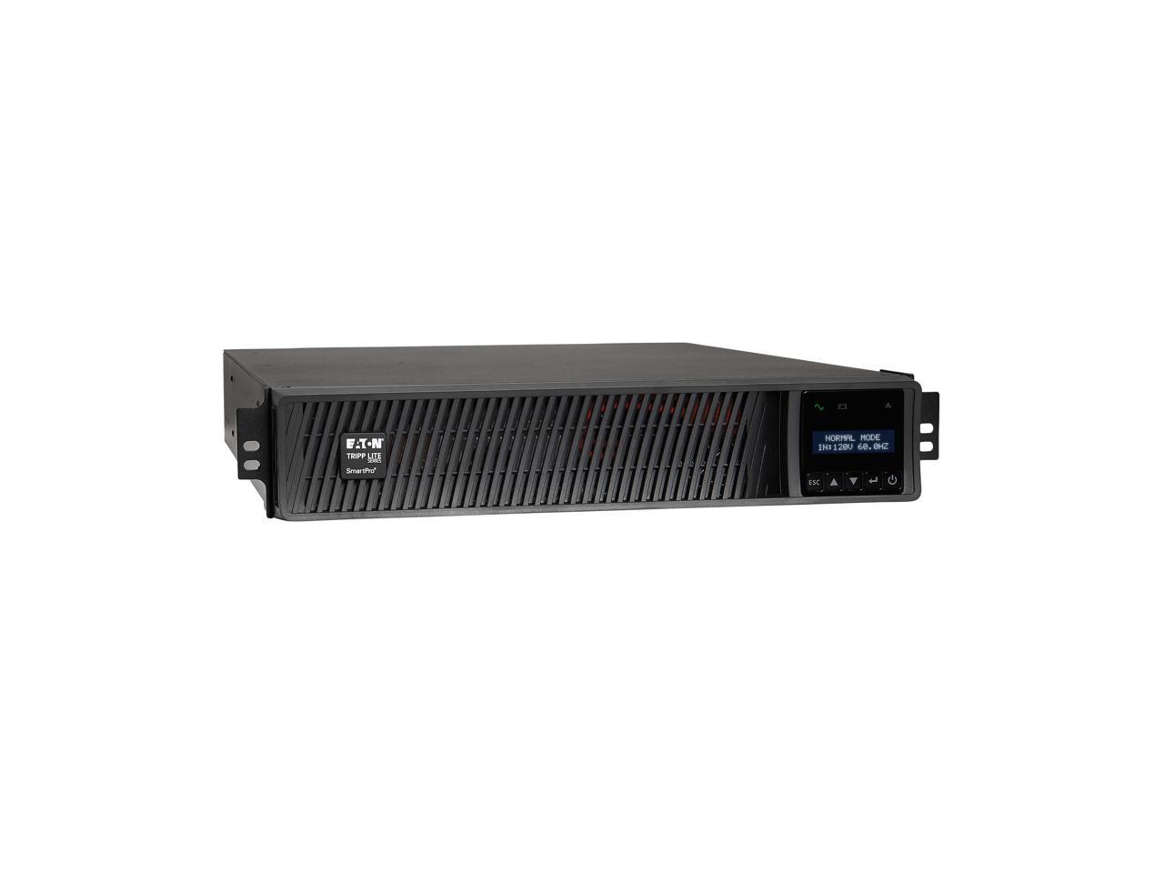 Eaton Tripp Lite Series 2200VA Smart UPS Back Up, Sine Wave, 1920W, 7 Outlets, 2U Rackmount, Extended Run & Network Card Option, LCD, USB, DB9, 3-Year Warranty & $250,000 Insurance (SMART2200RMXL2U) 1