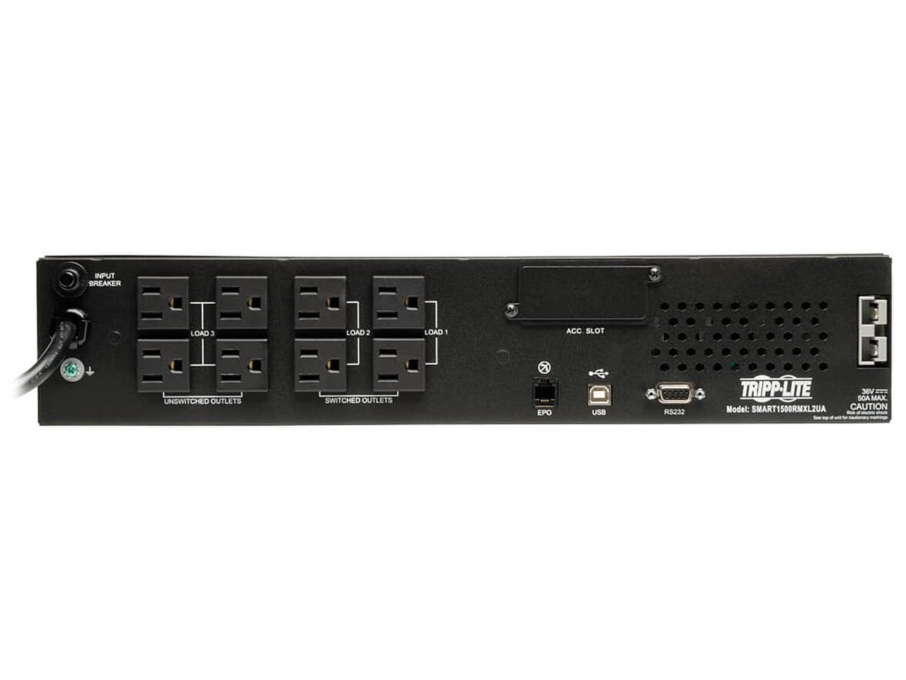 Tripp Lite SM1500RMXL2UTAA Smart Pro 1500VA 1350 Watts 8 Outlets 2U Rackmount Line Interactive UPS TAA / GSA Compliant 4