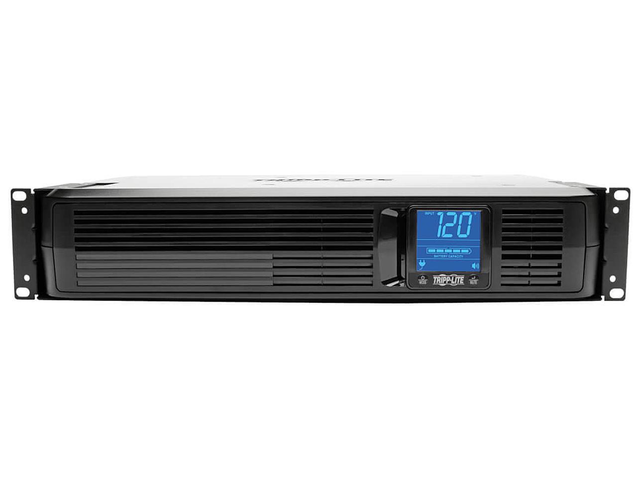 Tripp Lite 1500 VA Smart UPS Back Up, 900 W Rack-Mount / Tower, LCD, AVR, Extended Runtime Option, USB, DB9 (SMART1500LCDXL) 1