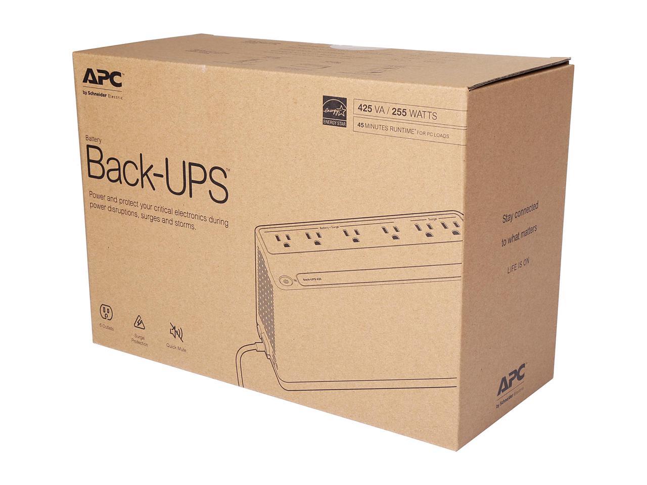 APC Back-UPS BE425M 425 VA 255 Watts 6 Outlets UPS (Back Up Power Supply) 4